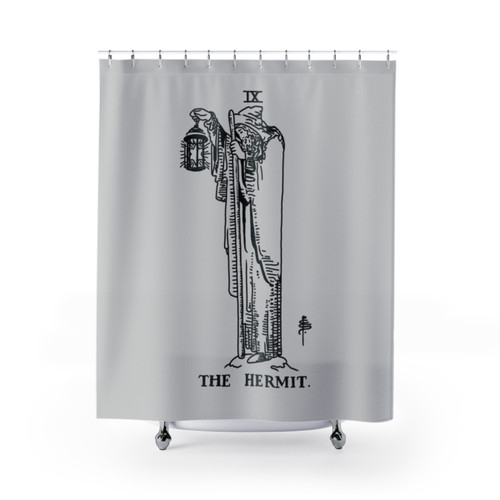 The Hermit Tarot Card Shower Curtain