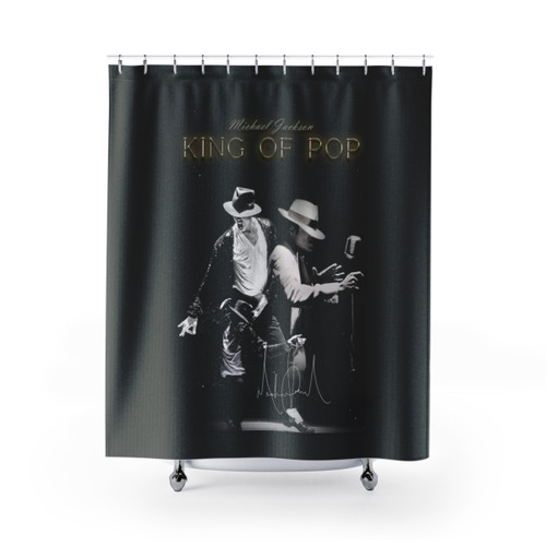 King of Pop Themed Shower Curtain with Michael Jackson Artwork