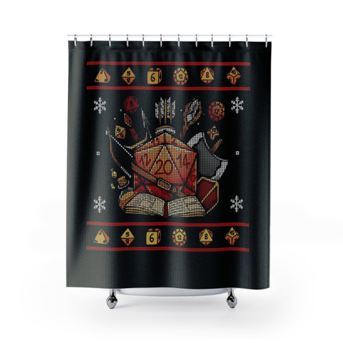 Ugly Dice RPG Shower Curtains