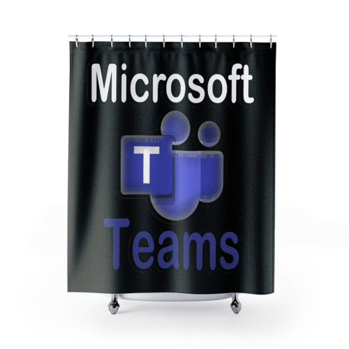 Microsoft Teams Themed Shower Curtain