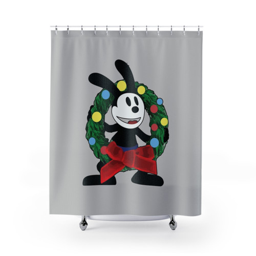 Oswald Christmas Wreath Shower Curtain