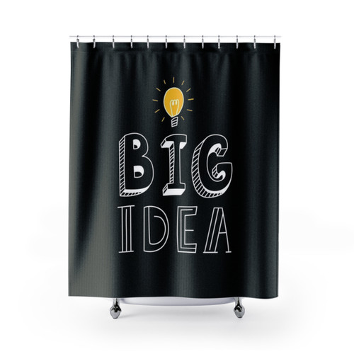 BIG IDEA Shower Curtains with Artistic, Creative and Inspirational Design