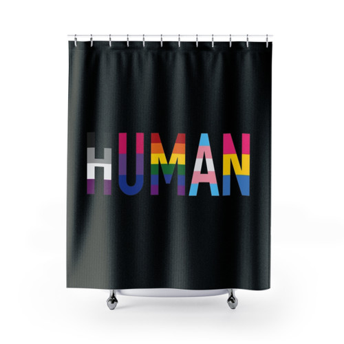 LGBTQ+ Shower Curtains with Queer Flags