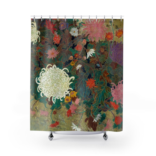 Flower Japanese Painting Shower Curtains