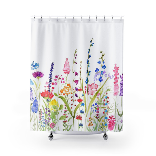 Colorful Wildflower Field Shower Curtains