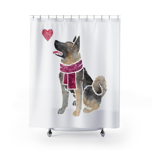 Norwegian Elkhound Dog Shower Curtain