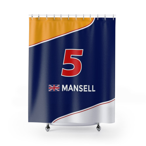 F1 Legends Nigel Mansell Shower Curtains
