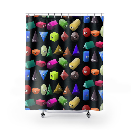 3D Shapes Kids' Picture Show Shower Curtains