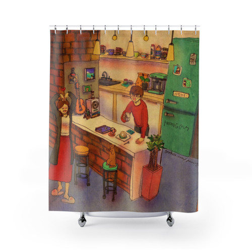 Puuung Illustration Romantic Shower Curtains