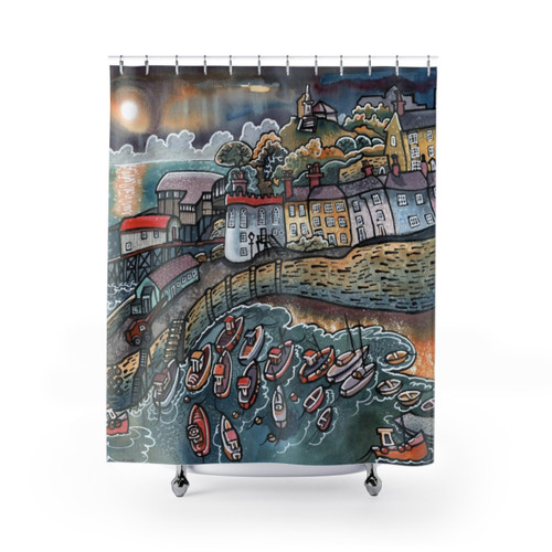 Beautiful Harbour Tenby Wales Shower Curtain