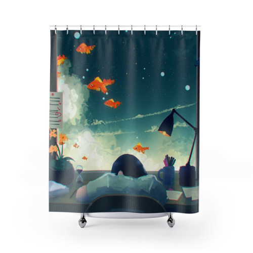 Dreaming Cat Shower Curtain