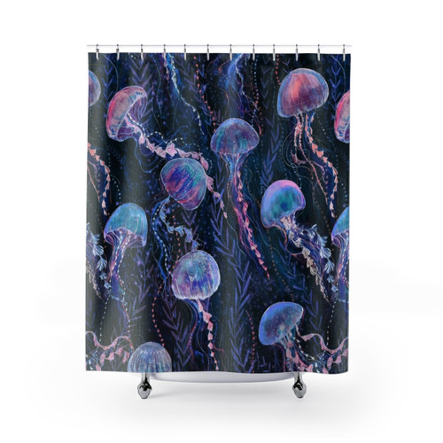Magical Jellyfish Shower Curtain for Bathroom