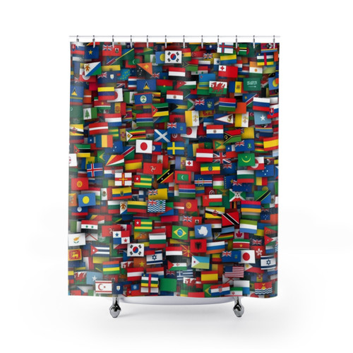 World Flags Shower Curtain