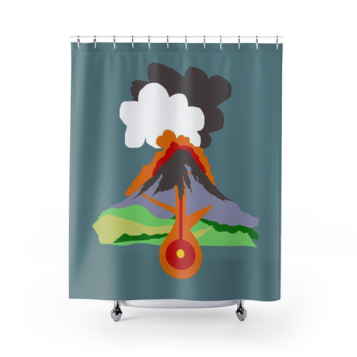 Vibrant Volcano Shower Curtain