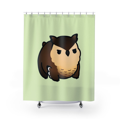 Chubby Owlbear Shower Curtain - Funny Fantasy Bathroom Decor