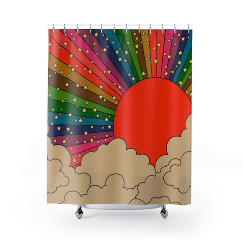Psychedelic Rainbow Shower Curtains
