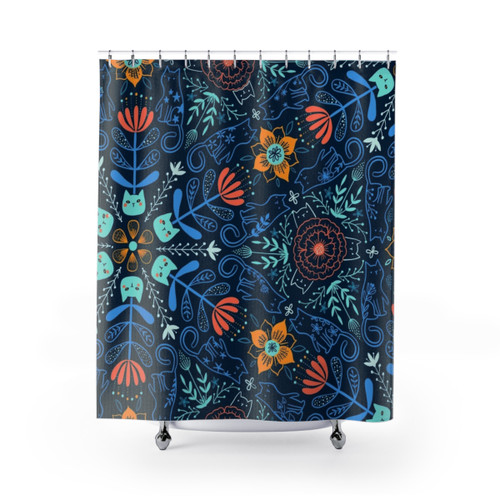 Cats Kaleidoscope Shower Curtains