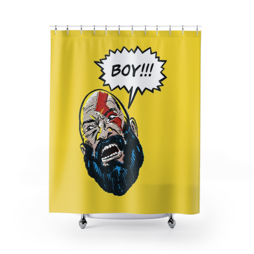God of War Kratos Shower Curtain for Gamer Home Decor