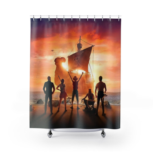 One Piece Themed Shower Curtain