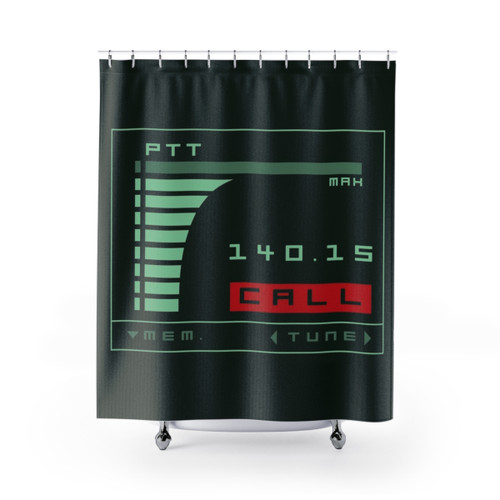 Metal Gear Solid Shower Curtain with Codec Screen Design