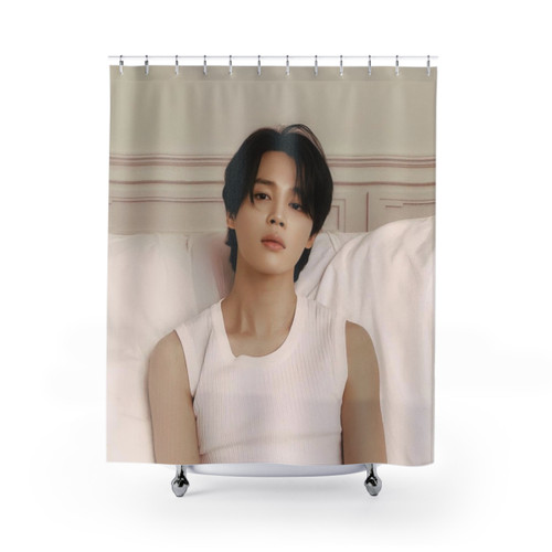 Jimin Face Shower Curtains - Stylish BTS Bathroom Decor