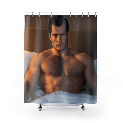 Henry Cavill Luxury Shower Curtain