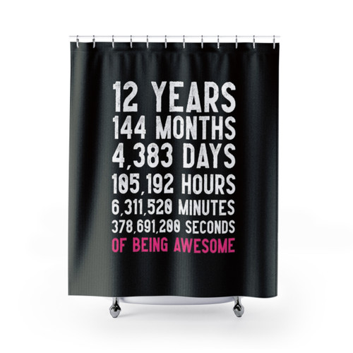 Girls 12th Birthday Shower Curtains