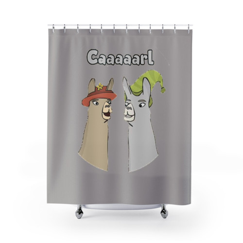 Llamas with Hats - Caaaarl Shower Curtain