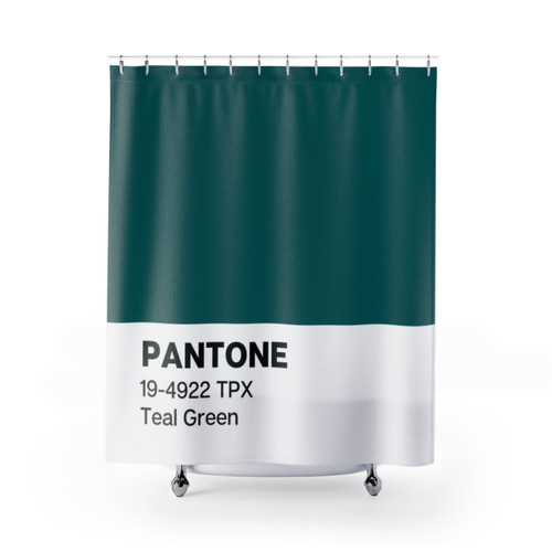 Pantone Teal Green Shower Curtains - Trendy Color Palette