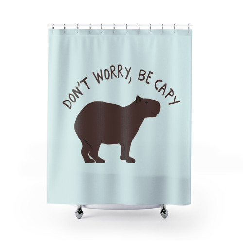 Capybara Shower Curtain - Zen Bathroom Decor