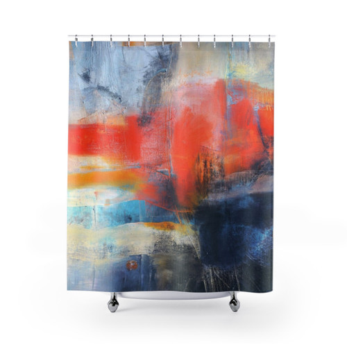 Abstract Landscape Shower Curtains