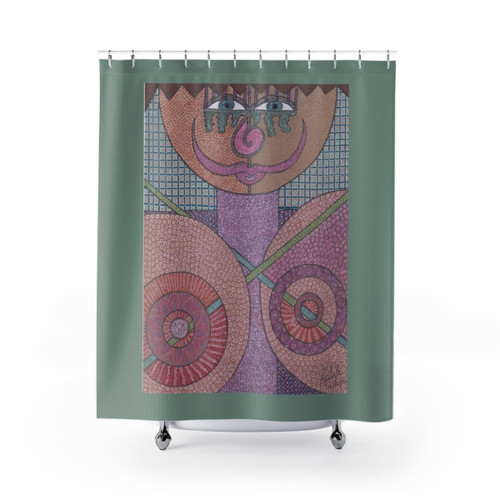 Colorful Pop Art Shower Curtains by Artist Karlyle Tomms