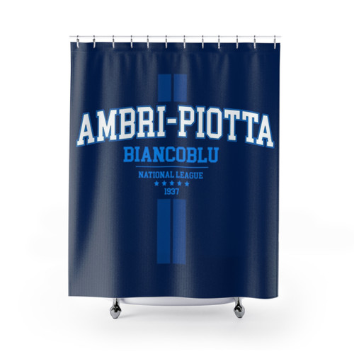 Biancoblu Ambri-Piotta Hockey Shower Curtains