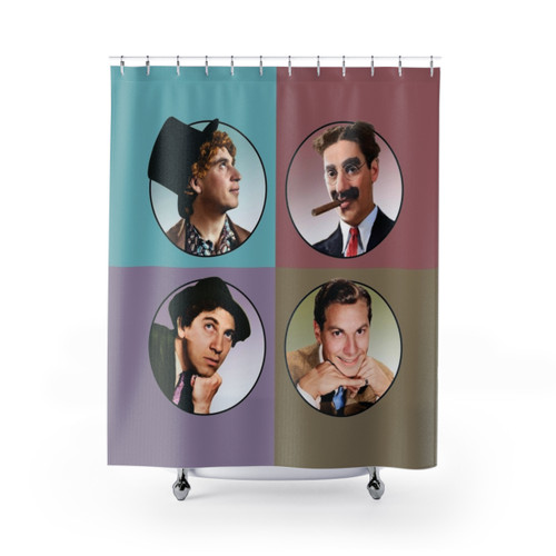The Four Marx Brothers 4-Color Shower Curtains