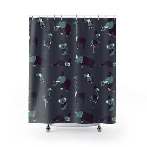 Colorful Party Animals Shower Curtain