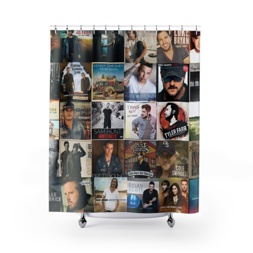 Country Music Collage Shower Curtains