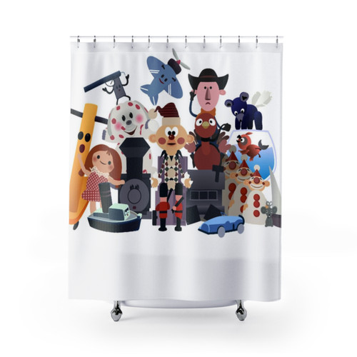 Misfit Menagerie Christmas Shower Curtains