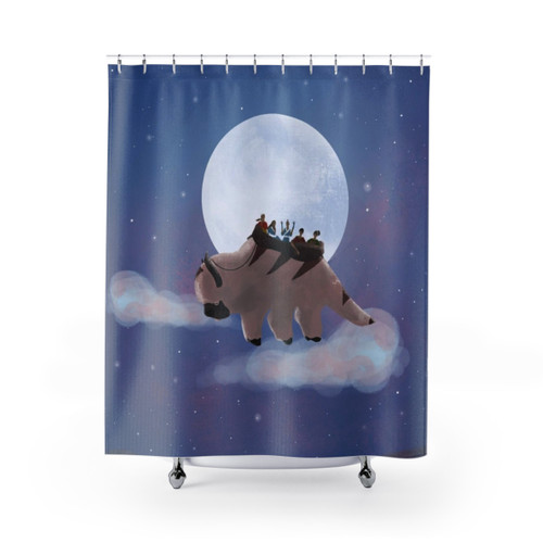 Avatar the Last Airbender Appa Moon Shower Curtains