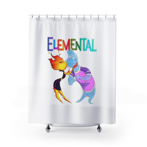 Elemental Shower Curtains by Wade & Ember - Featuring Autumn Leaves, Fire, and Water Designs