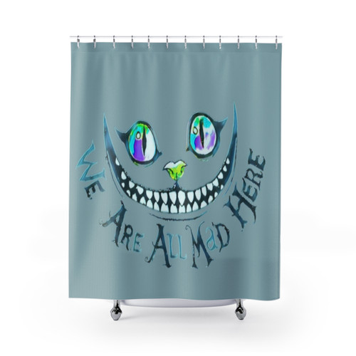 Cheshire Cat Shower Curtain - Whimsical Alice in Wonderland Decor