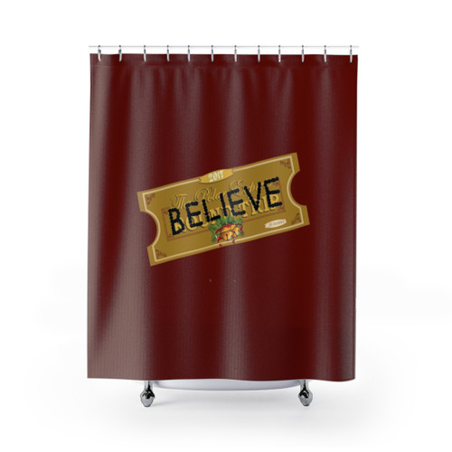 Believe Polar Express Santa Ticket Shower Curtains