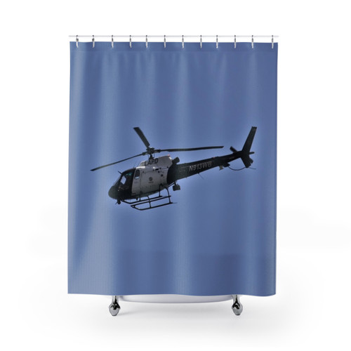 LAPD Helicopter in Flight Shower Curtain