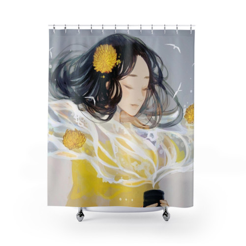 infuse. Tea Girl Shower Curtains