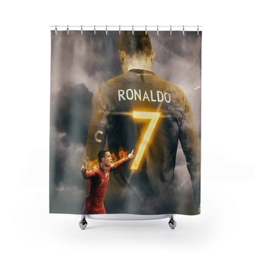 Cristiano Ronaldo Themed Shower Curtain