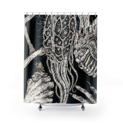Bloodborne Amygdala Inspired Shower Curtain