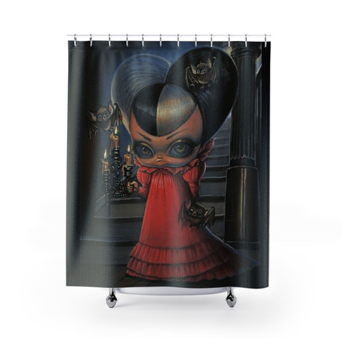 VAMPIREENA Shower Curtains - Spooky Halloween Bathroom Decor
