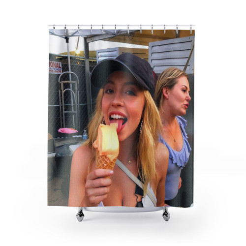 Sydney Sweeney Inspired Shower Curtain