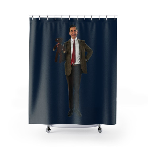 Funny Mr Bean Teddy Bear Shower Curtain