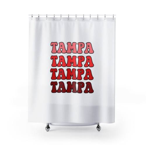 U Tampa Gradient Text Shower Curtains