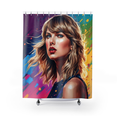 Taylor Swift Face Shower Curtains